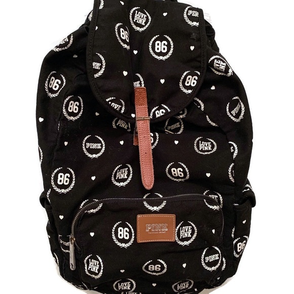 victoria's secret pink canvas backpack